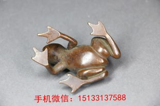 銅青蛙雕塑 銅工藝品擺件
